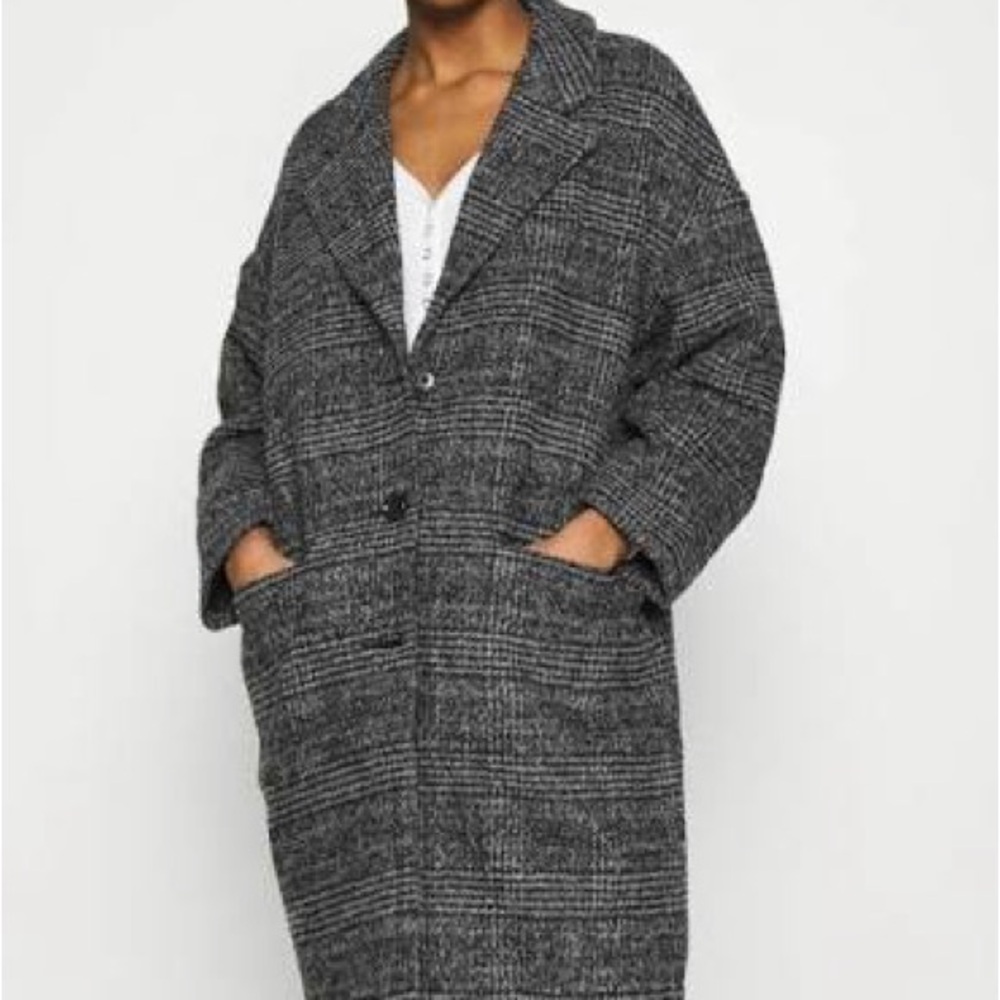 Levi’s Cocoon Wool Coat Black/ Charcoal Grey XS Oversized Minimalist Jacket